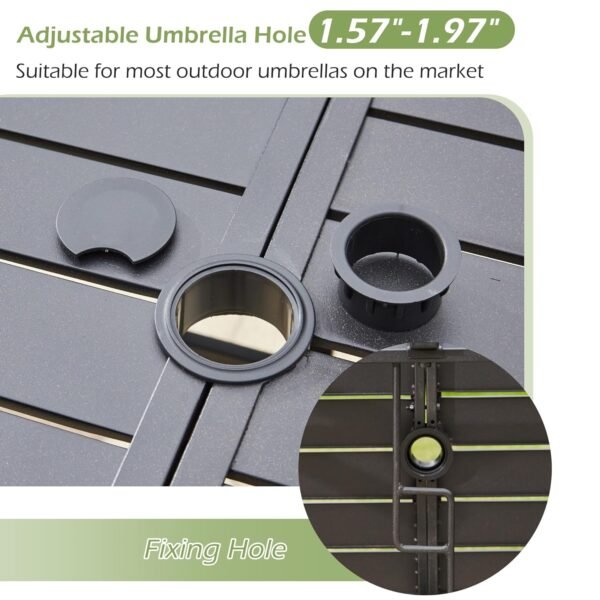 Bupplee 7-Piece Outdoor Patio Dining Set Review Comfortable Swivel Rocking Chairs Included