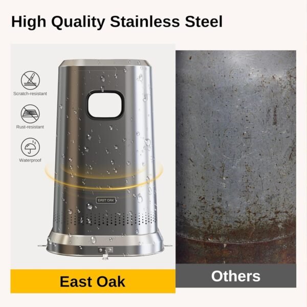 EAST OAK Patio Heater US50SR3 Review 50000 BTU Stainless Steel Outdoor Heating