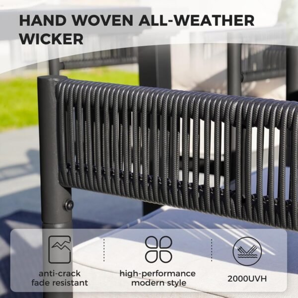 Grand Patio Outdoor Dining Chairs Set Review Modern Durable Metal Wicker Design