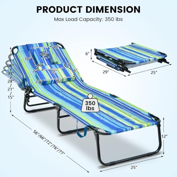 In-Depth Review of GYMAX Folding Lounge Chair Best Outdoor Tanning Chair