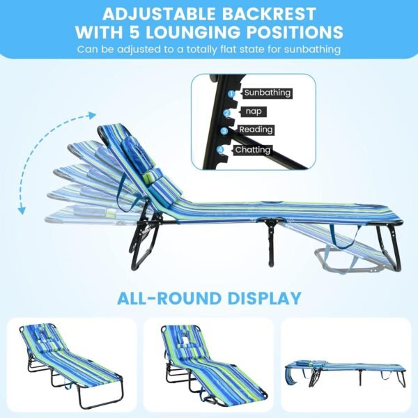 In-Depth Review of GYMAX Folding Lounge Chair Best Outdoor Tanning Chair