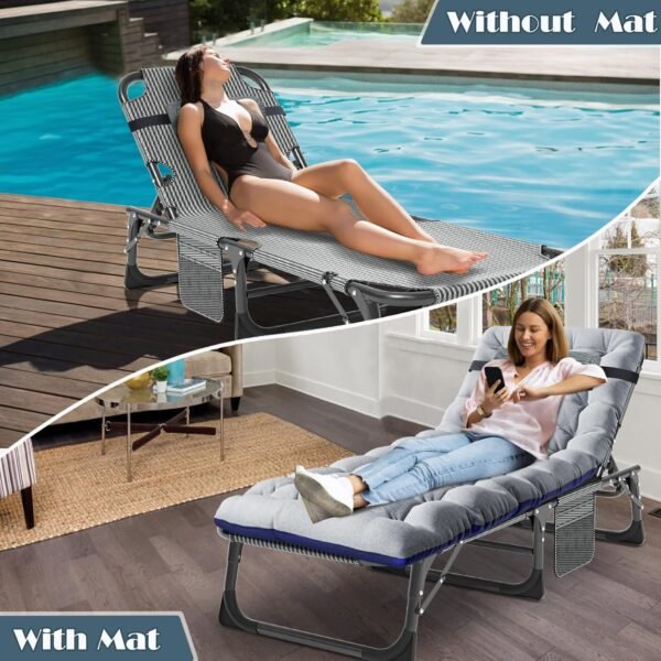MOPHOTO Folding Chaise Lounge Chair Review Versatile Heavy Duty Patio Seating