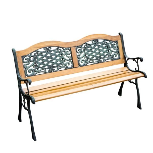 Outsunny Outdoor Garden Bench Review Classic Wood and Metal Patio Seating Analysis