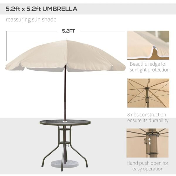 Outsunny Patio Dining Set Review Folding Chairs and Umbrella Included