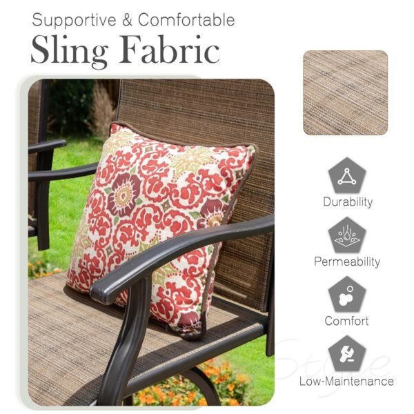 Sophia & William Patio Swivel Bar Stools Review Stylish Comfort and Durability Combined